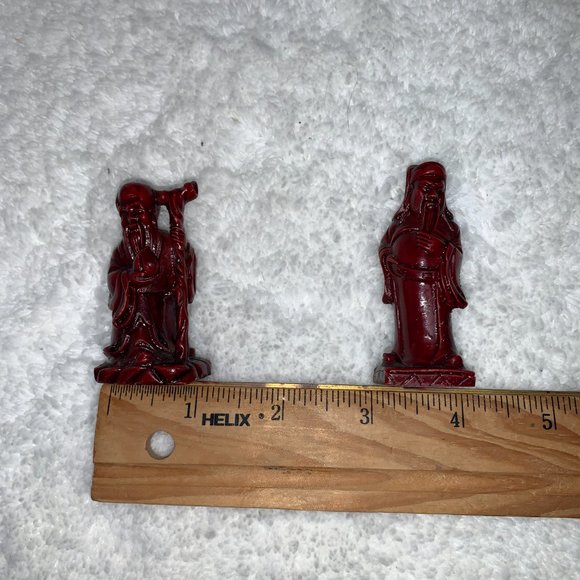 Set of 5 Red Chinese UCGC Resin Figures - Picture 10 of 11